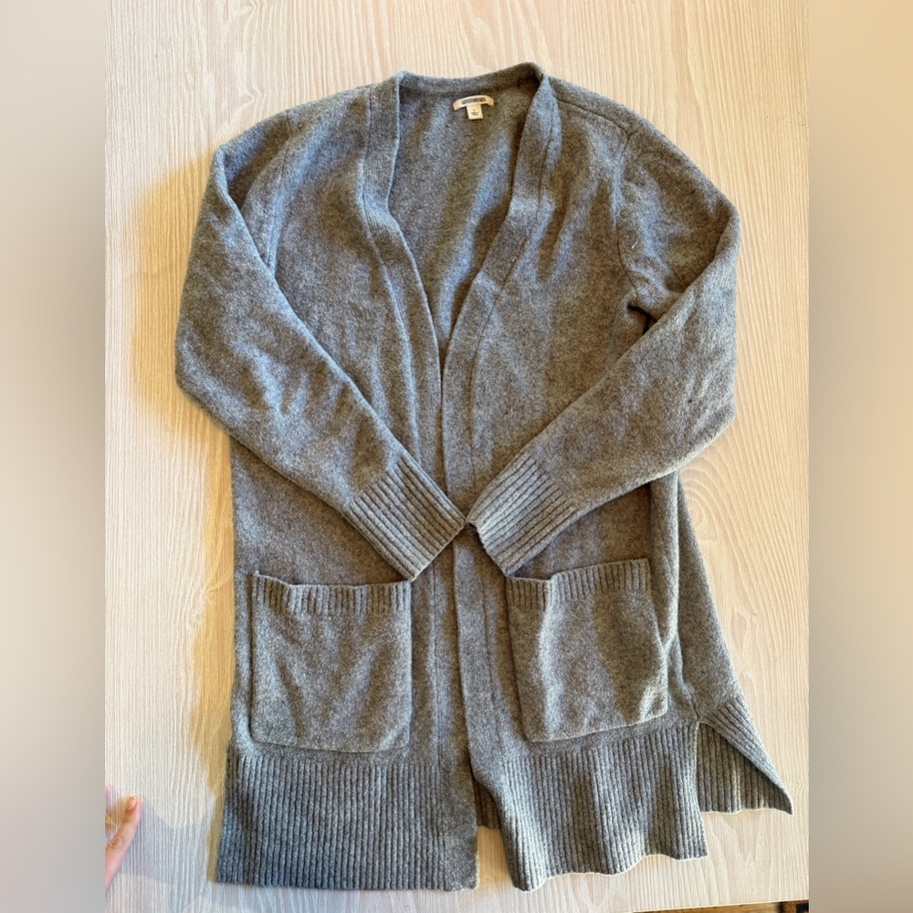 Goodthreads women’s long cardigan, gray size L